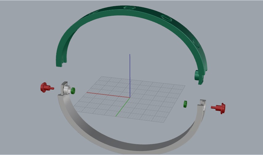 Bracelet size 17 N012600 3D print model_2