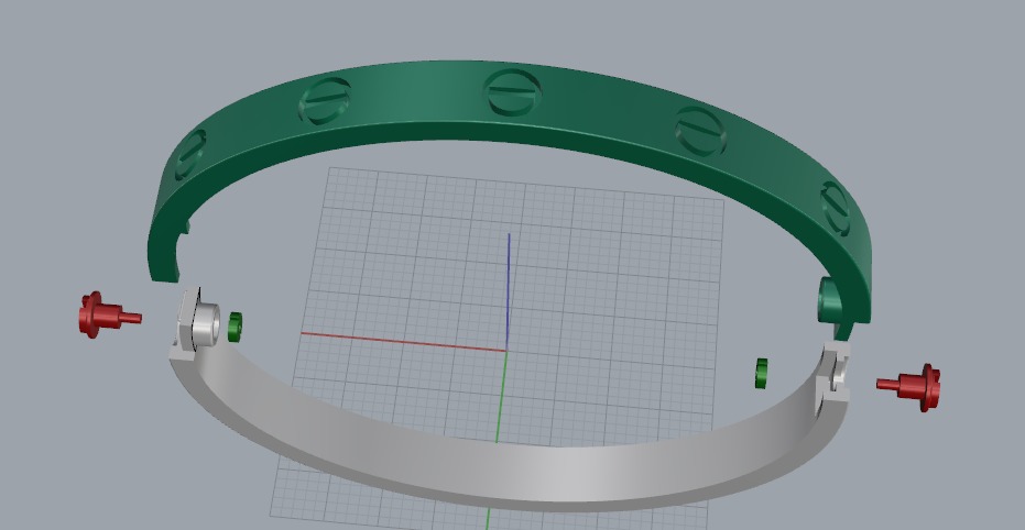 Bracelet size 17 N012600 3D print model_4