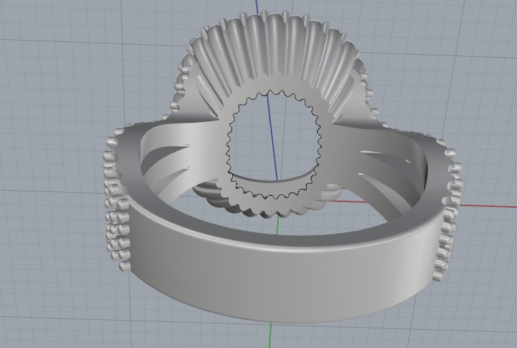 Ring N012591 3D print model_4