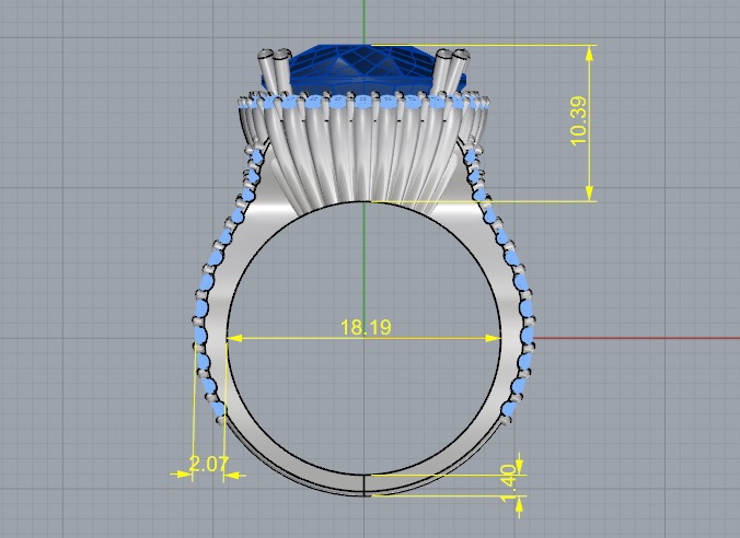 Ring N012591 3D print model_6