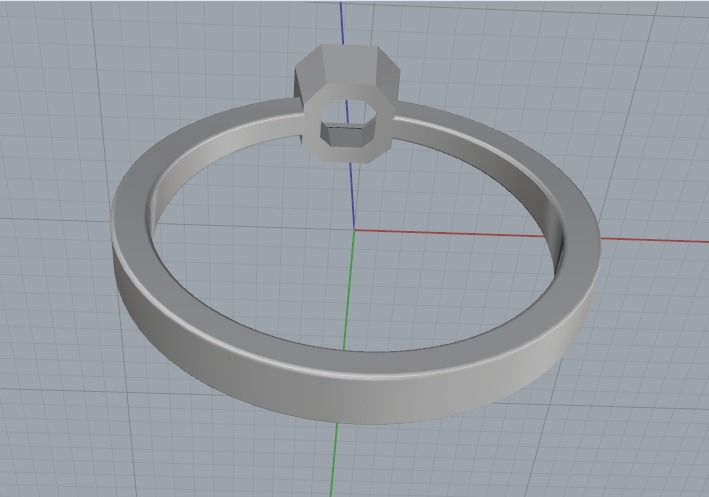 Soliter ring N012586 3D print model_4