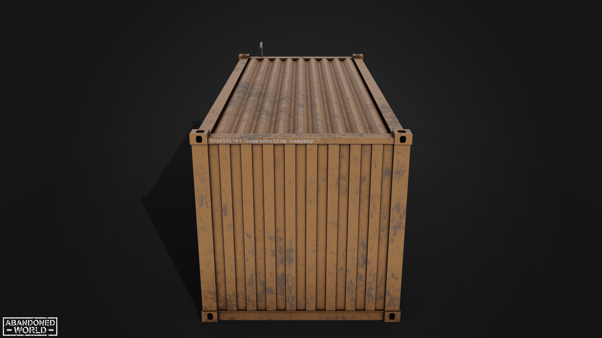 Container For Workers Low-poly 3D model_4