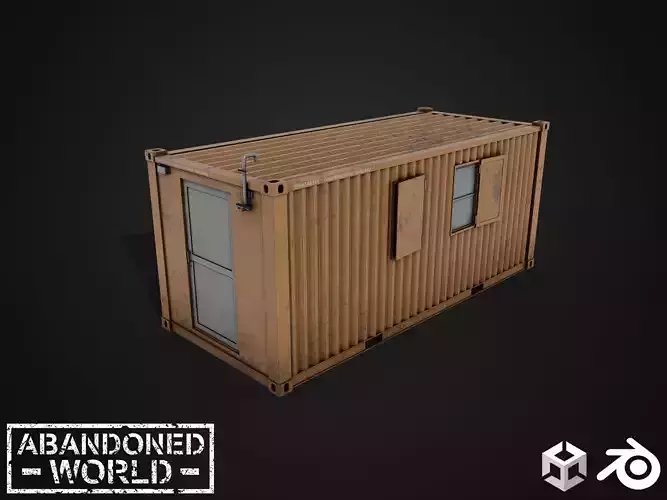 Container For Workers Low-poly 3D model
