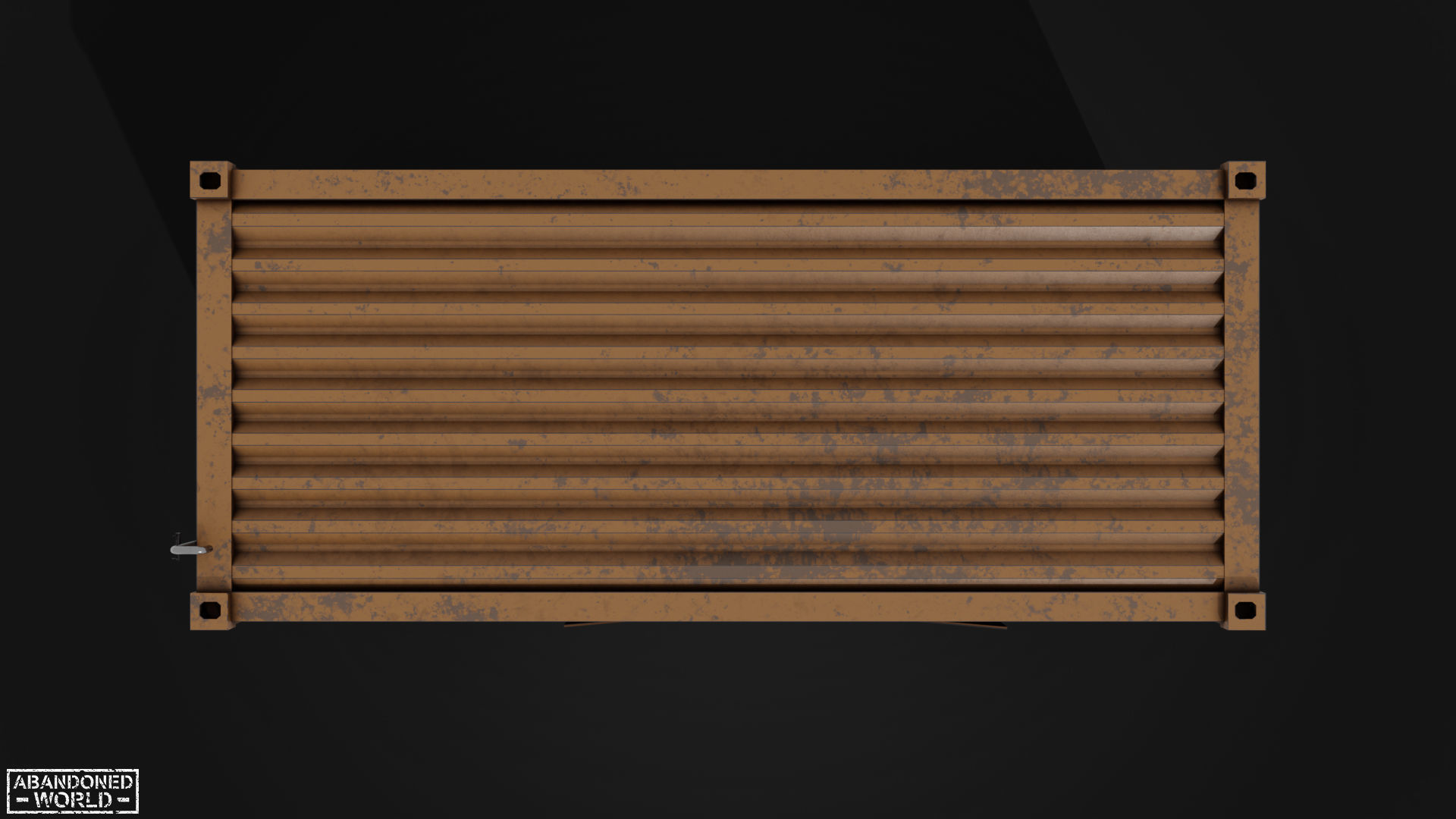 Container For Workers Low-poly 3D model_8