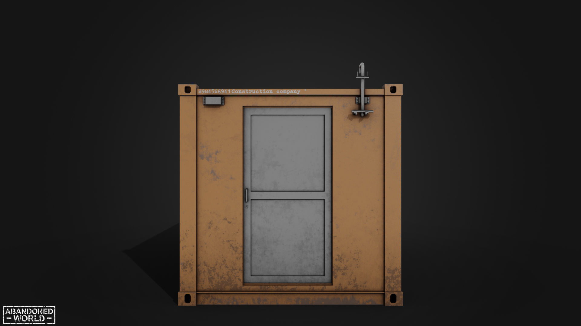 Container For Workers Low-poly 3D model_6