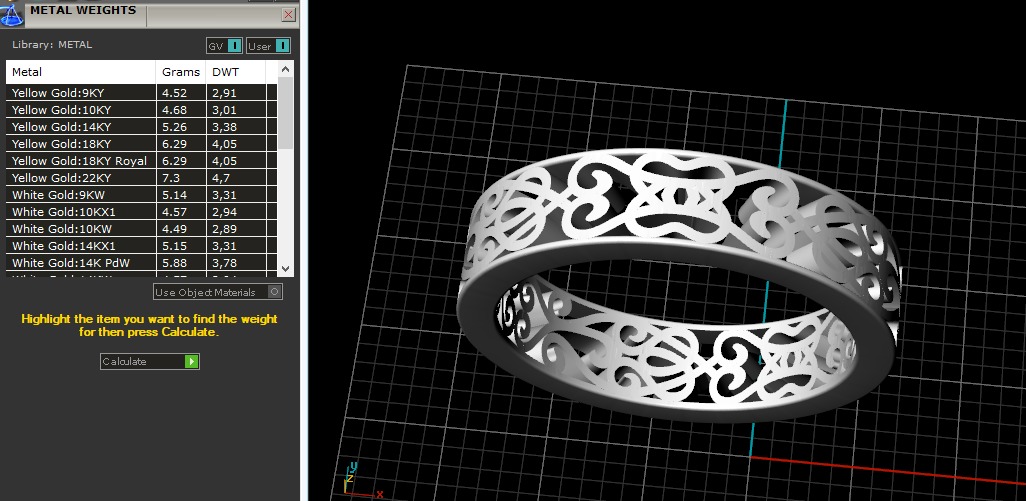 Ring with patterns N012683 3D print model_8