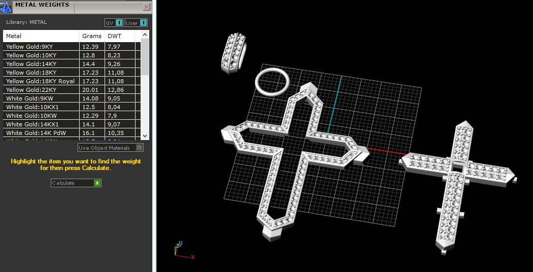 Pendant cross N012678 3D print model_7