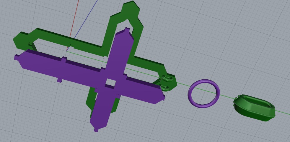 Pendant cross N012678 3D print model_4