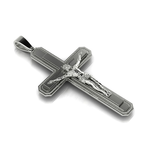 Pendant cross N012672 3D print model_1