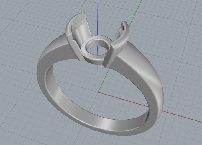 Soliter ring N012666 3D print model_2