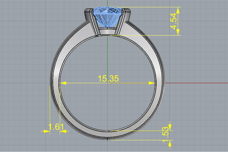 Soliter ring N012666 3D print model_6