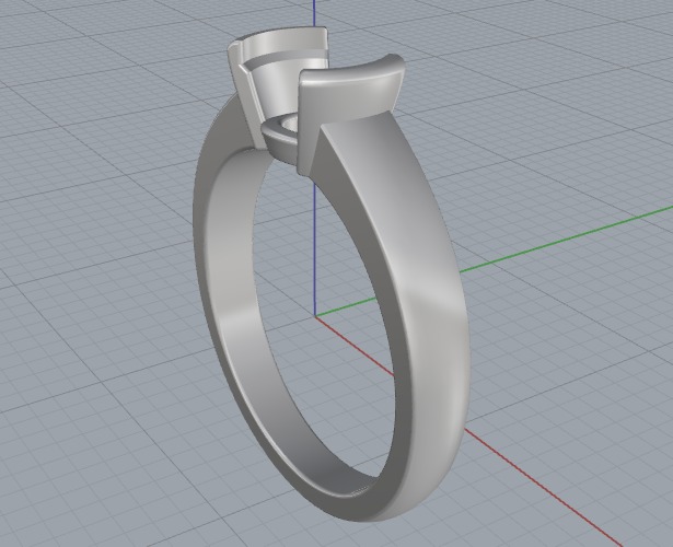 Soliter ring N012666 3D print model_3