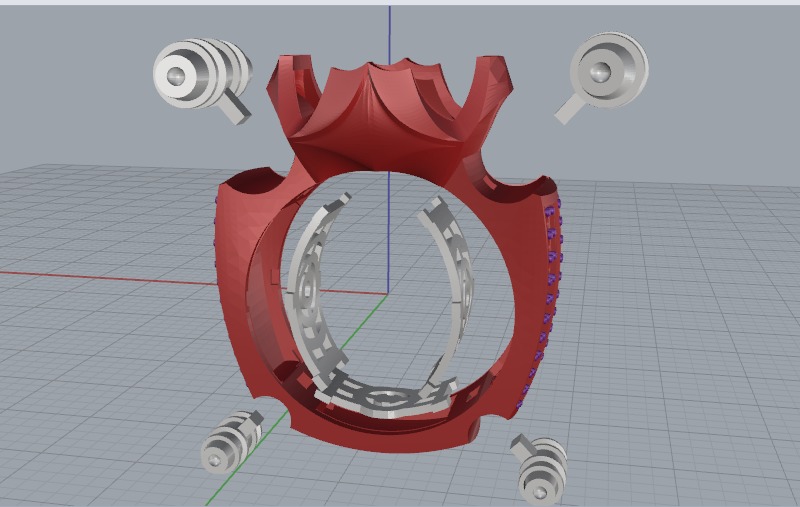 Ring N012658 3D print model_2