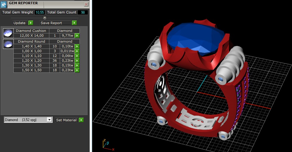 Ring N012658 3D print model_9