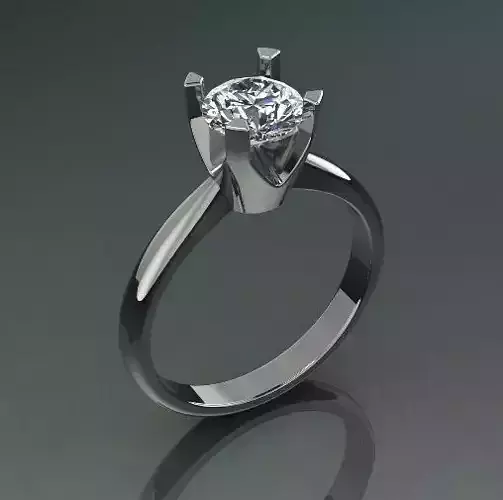 Soliter ring with one stone N012653