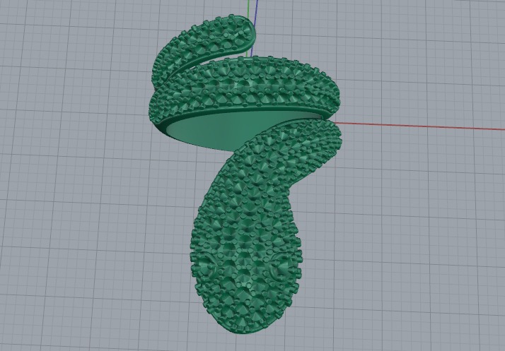 Snake ring N012649 3D print model_3