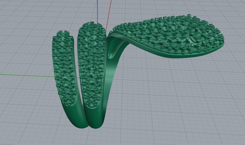 Snake ring N012649 3D print model_5