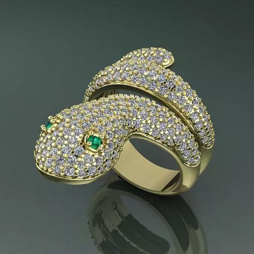 Snake ring N012649 3D print model_0