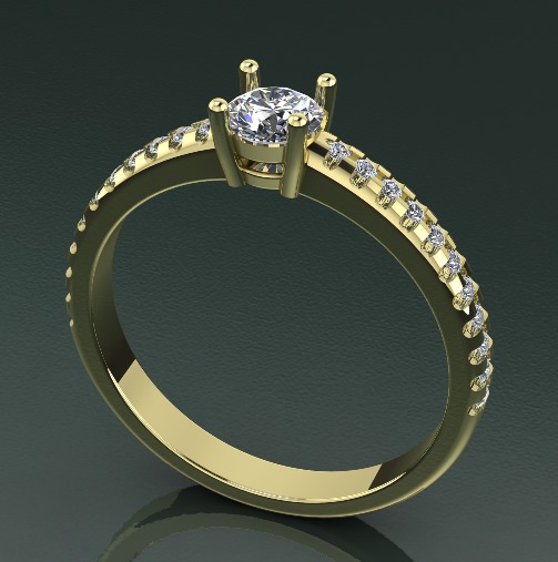 Soliter ring N012641 3D print model_1