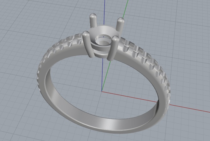 Soliter ring N012641 3D print model_2