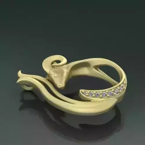 Goat head pendant N012639