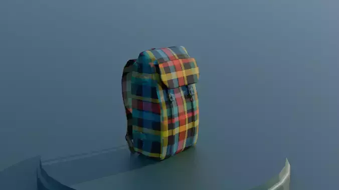 Stylish Backpack 3D Model High Quality Game Ready 