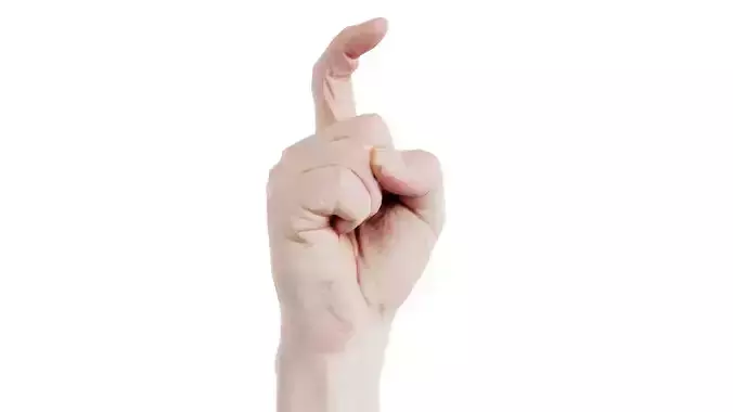 Male Hand Finger Alphabet Z