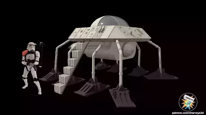 Star Wars Void Spider TX 3 Air Taxi for action figures 3D print model