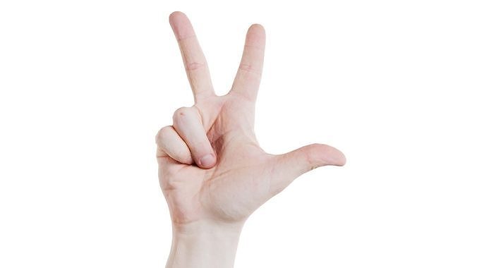 Male Hand Finger Number 3 Low-poly 3D model
