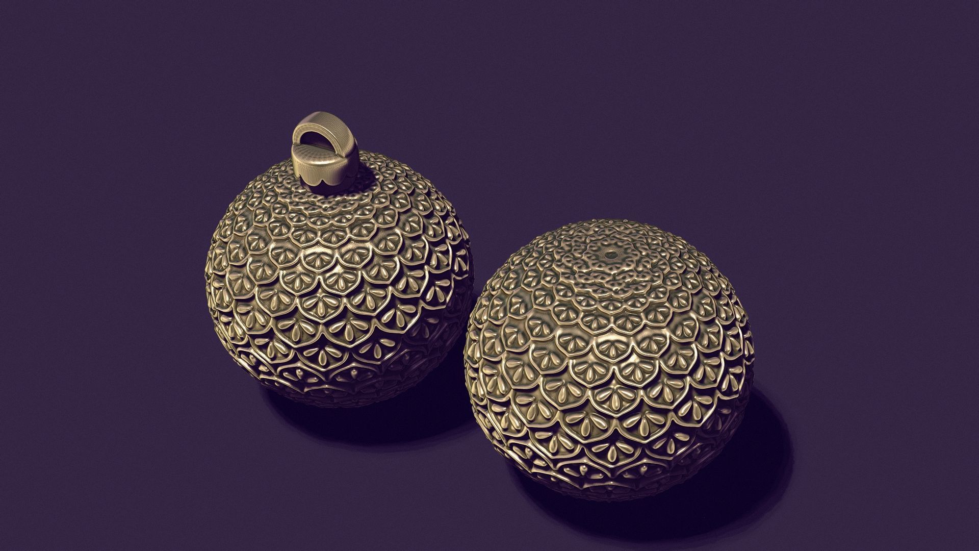 A Christmas tree ball casting model 3D print model_12