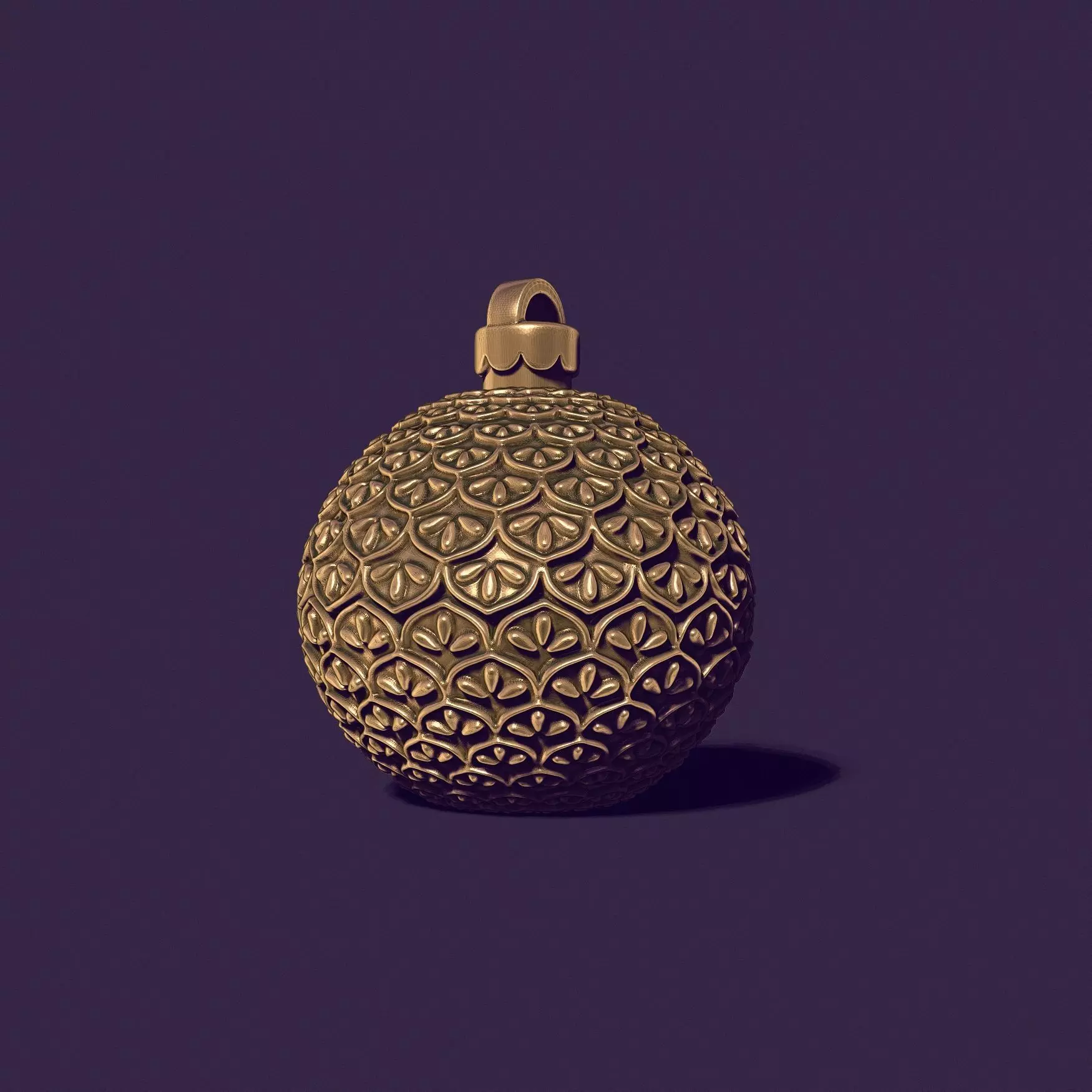 A Christmas tree ball casting model 3D print model_0
