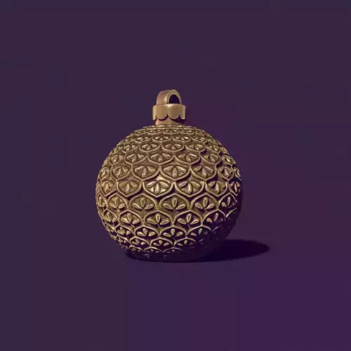 A Christmas tree ball casting model 3D print model
