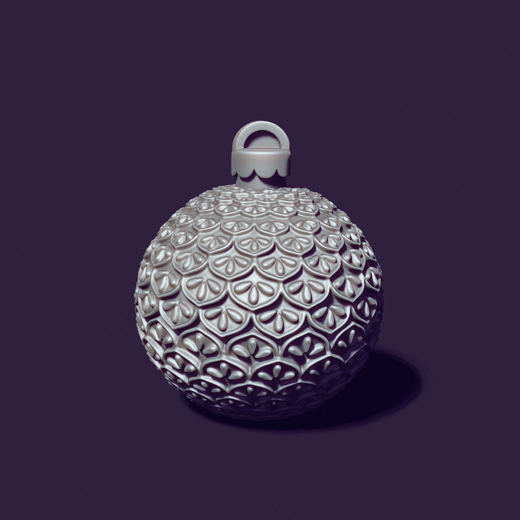 A Christmas tree ball casting model 3D print model_3