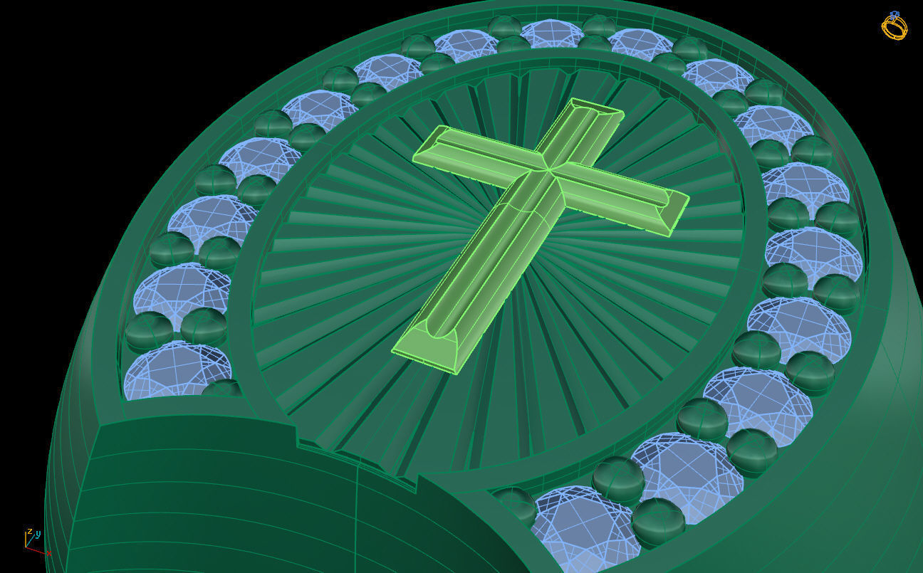 oval ring 3D print model_7