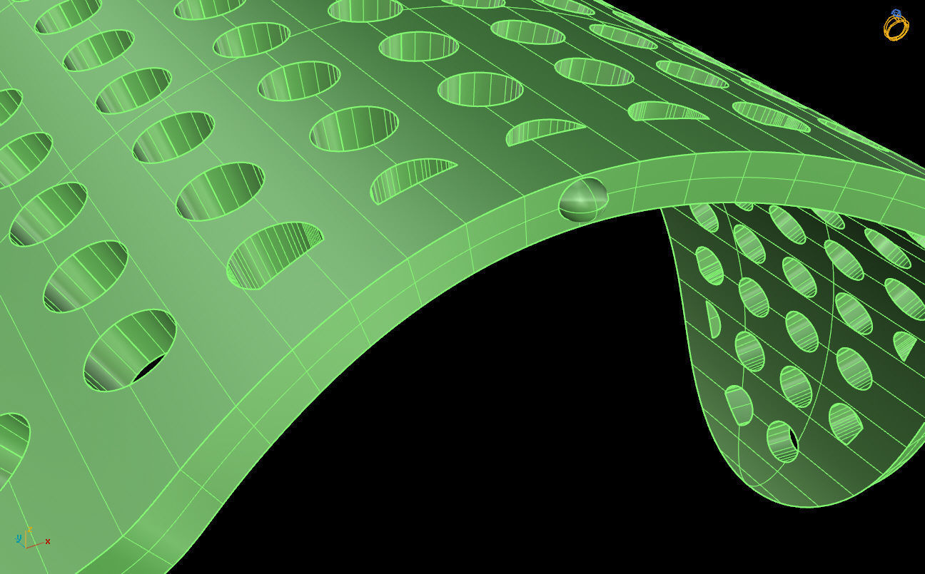 oval ring 3D print model_11