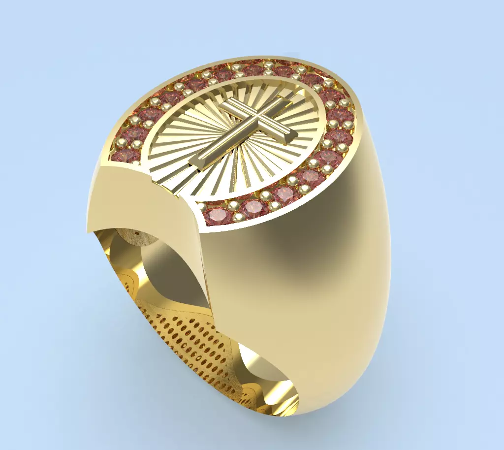 oval ring 3D print model_0