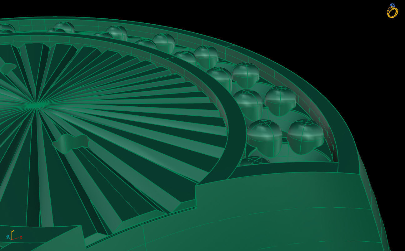 oval ring 3D print model_10