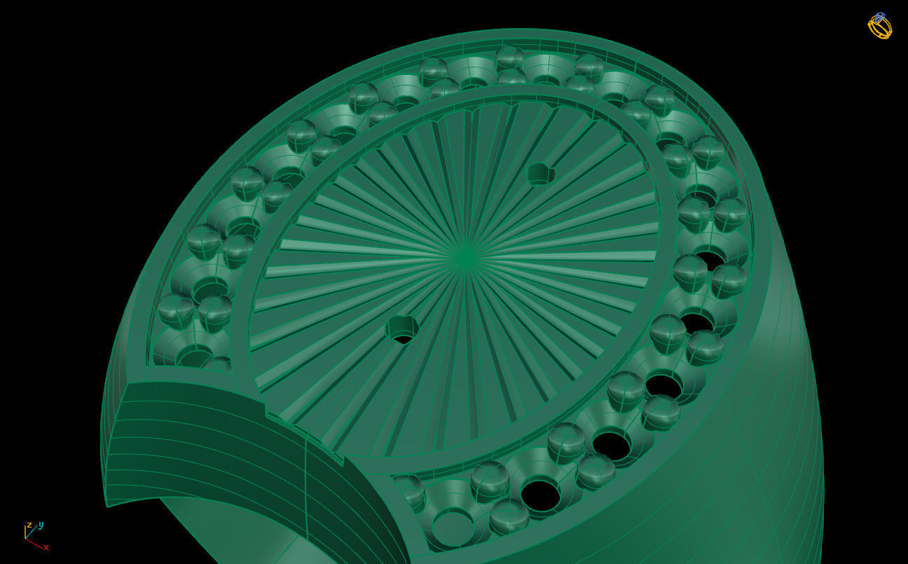 oval ring 3D print model_14