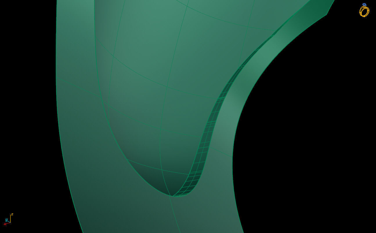 oval ring 3D print model_9