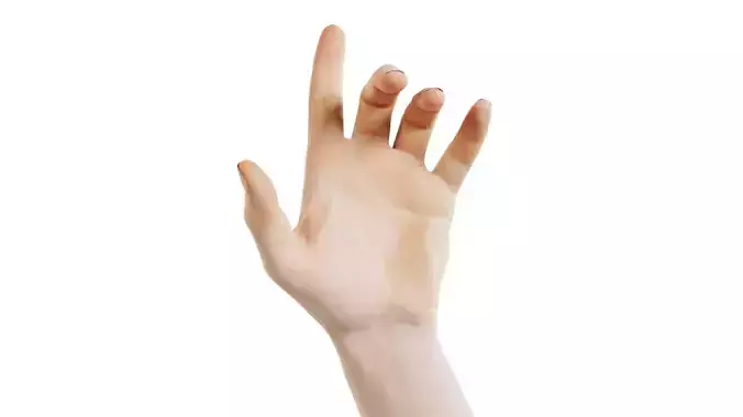 Male Single Hand 004 Low-poly 3D model