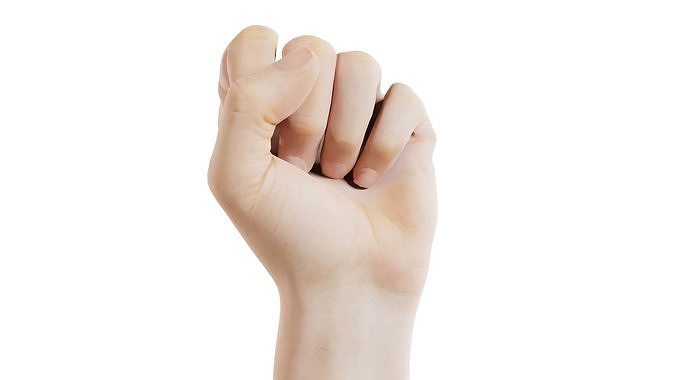 Male Single Hand 005 Low-poly 3D model