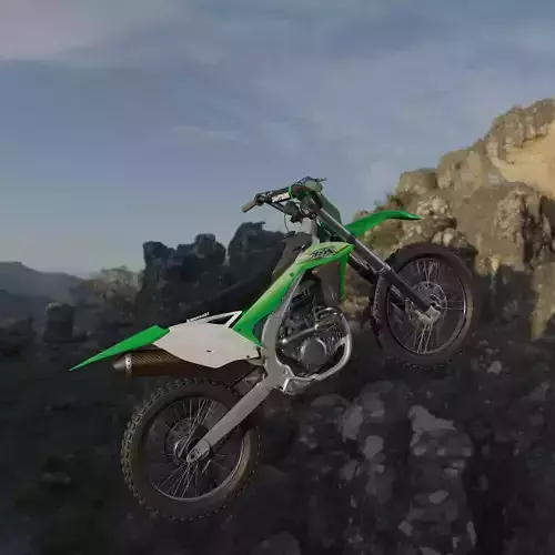 Kawasaki kx 450 f  low-poly Low-poly 3D model