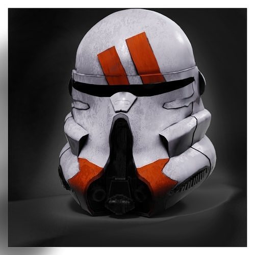 A Clone Trooper Airborne Helmet  Low-poly 3D model