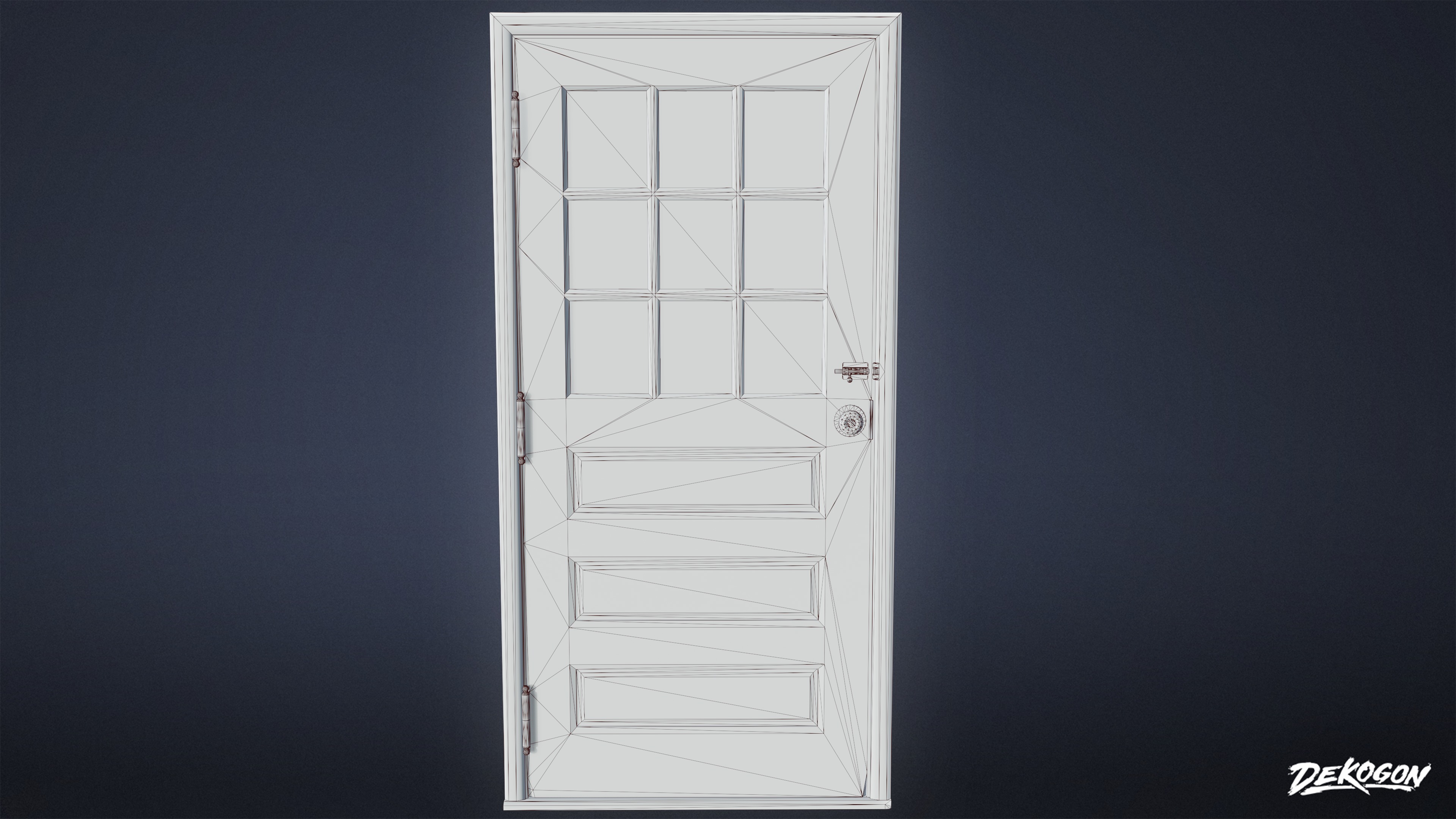 BUILDINGS - Door Exterior Set 05 - LOW POLY AND NANITE Low-poly 3D model_8