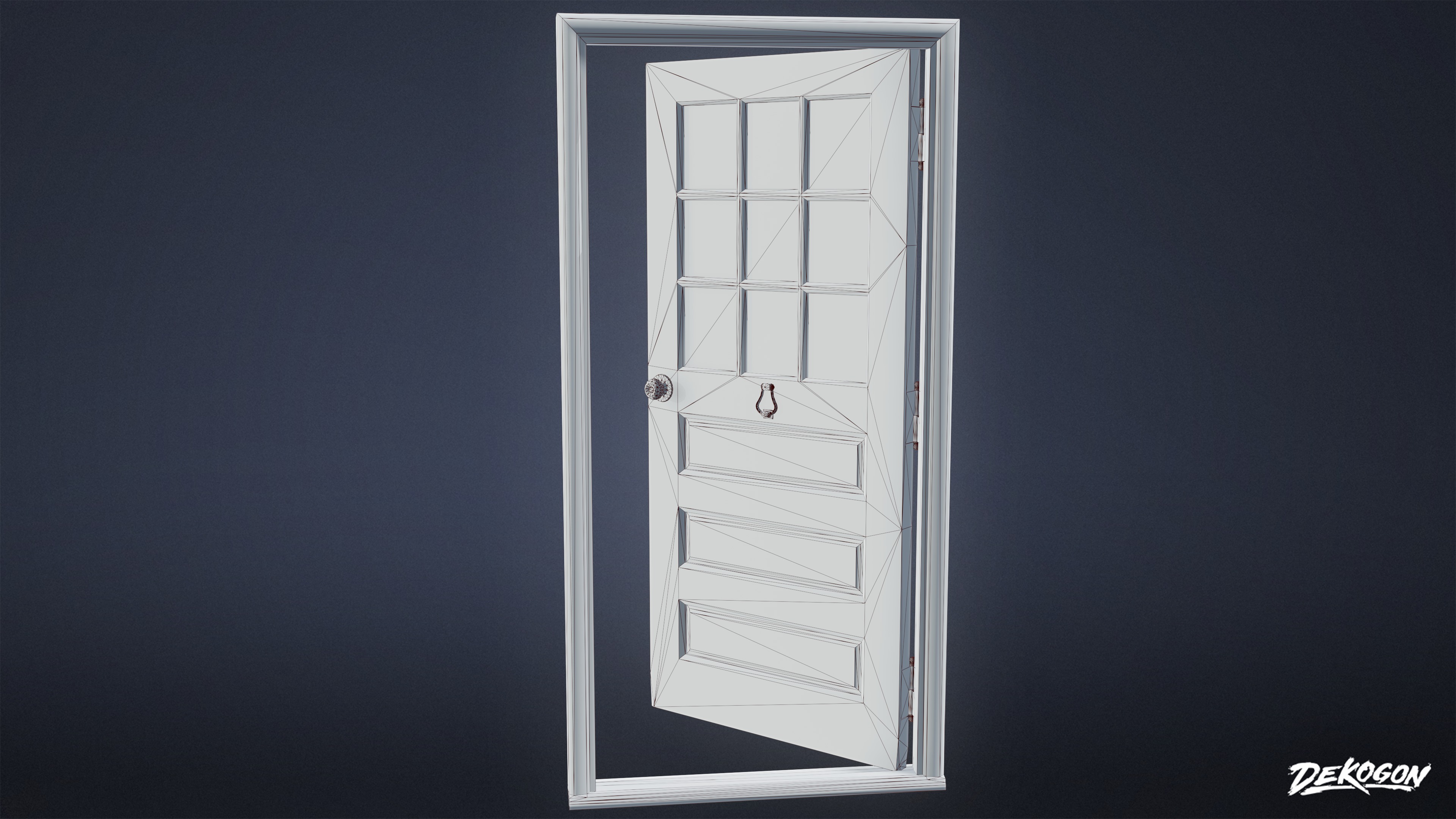 BUILDINGS - Door Exterior Set 05 - LOW POLY AND NANITE Low-poly 3D model_9