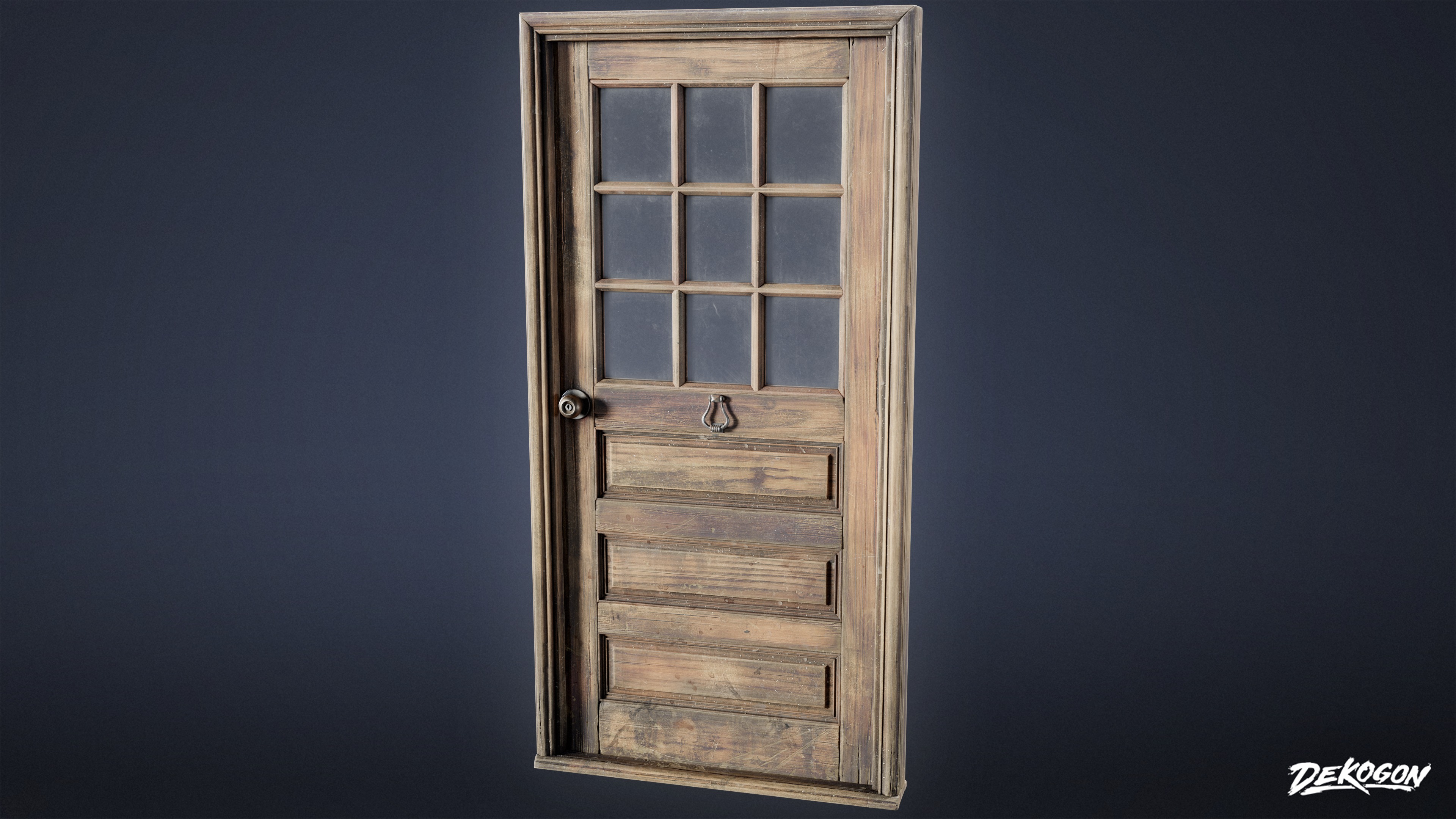 BUILDINGS - Door Exterior Set 05 - LOW POLY AND NANITE Low-poly 3D model_1