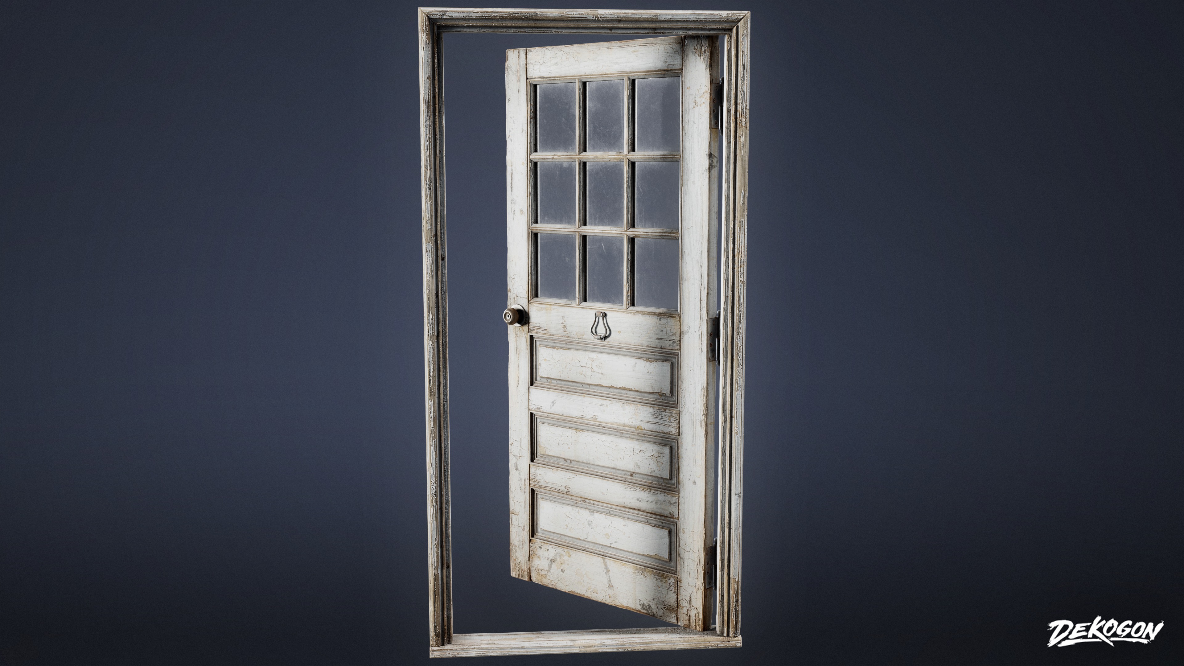 BUILDINGS - Door Exterior Set 05 - LOW POLY AND NANITE Low-poly 3D model_6