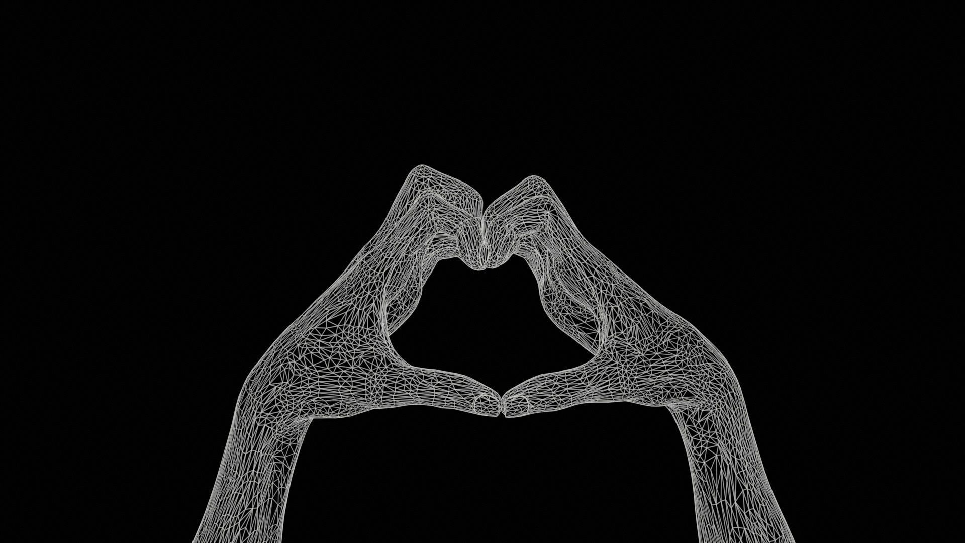 Duo Hands 001 Low-poly 3D model_11