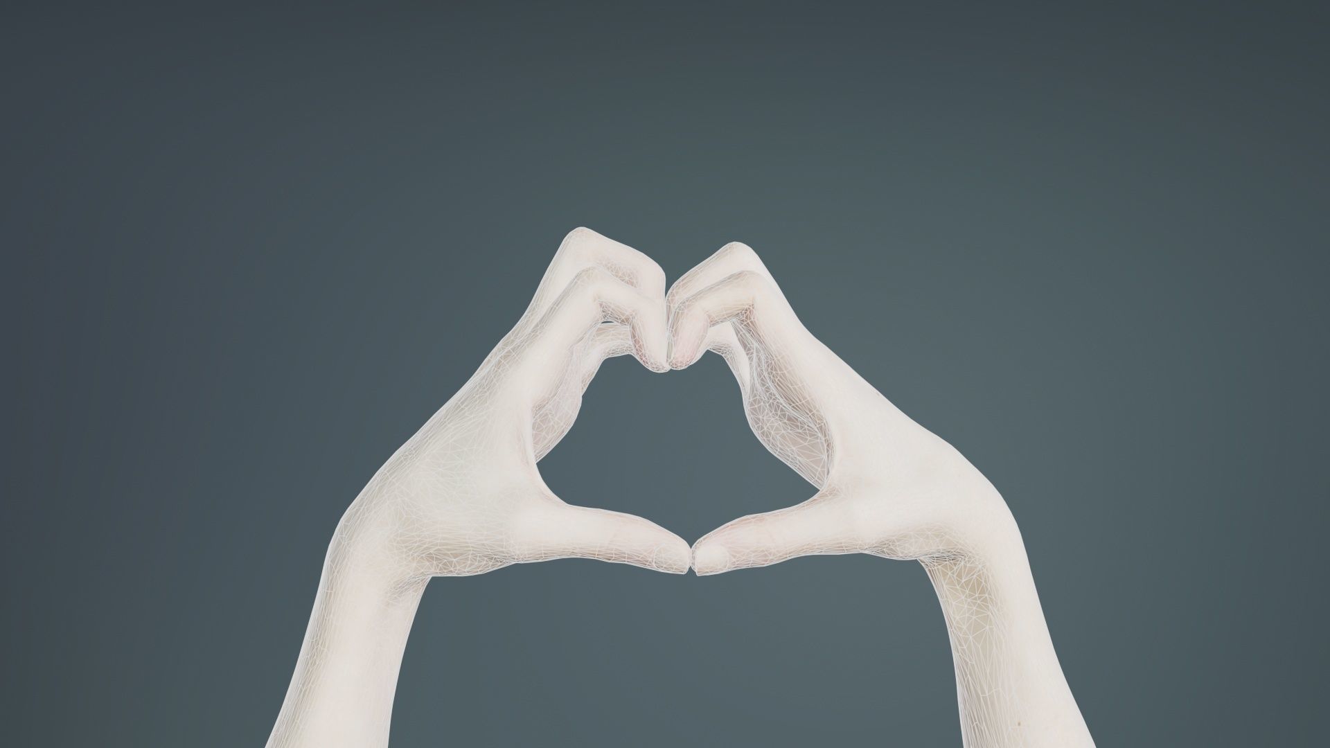 Duo Hands 001 Low-poly 3D model_9