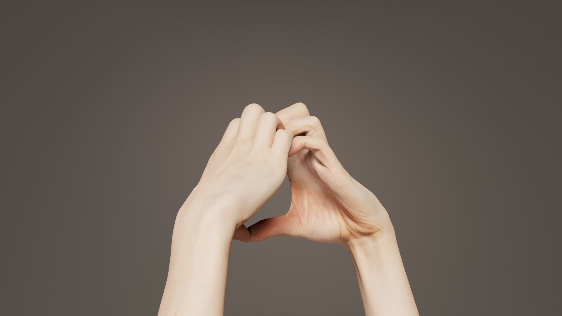 Duo Hands 001 Low-poly 3D model_6